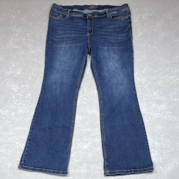 Torrid Jeans Womens Size 24R Luxe Slim Boot Dark Wash Stretch Denim Jeans - Picture 1 of 11